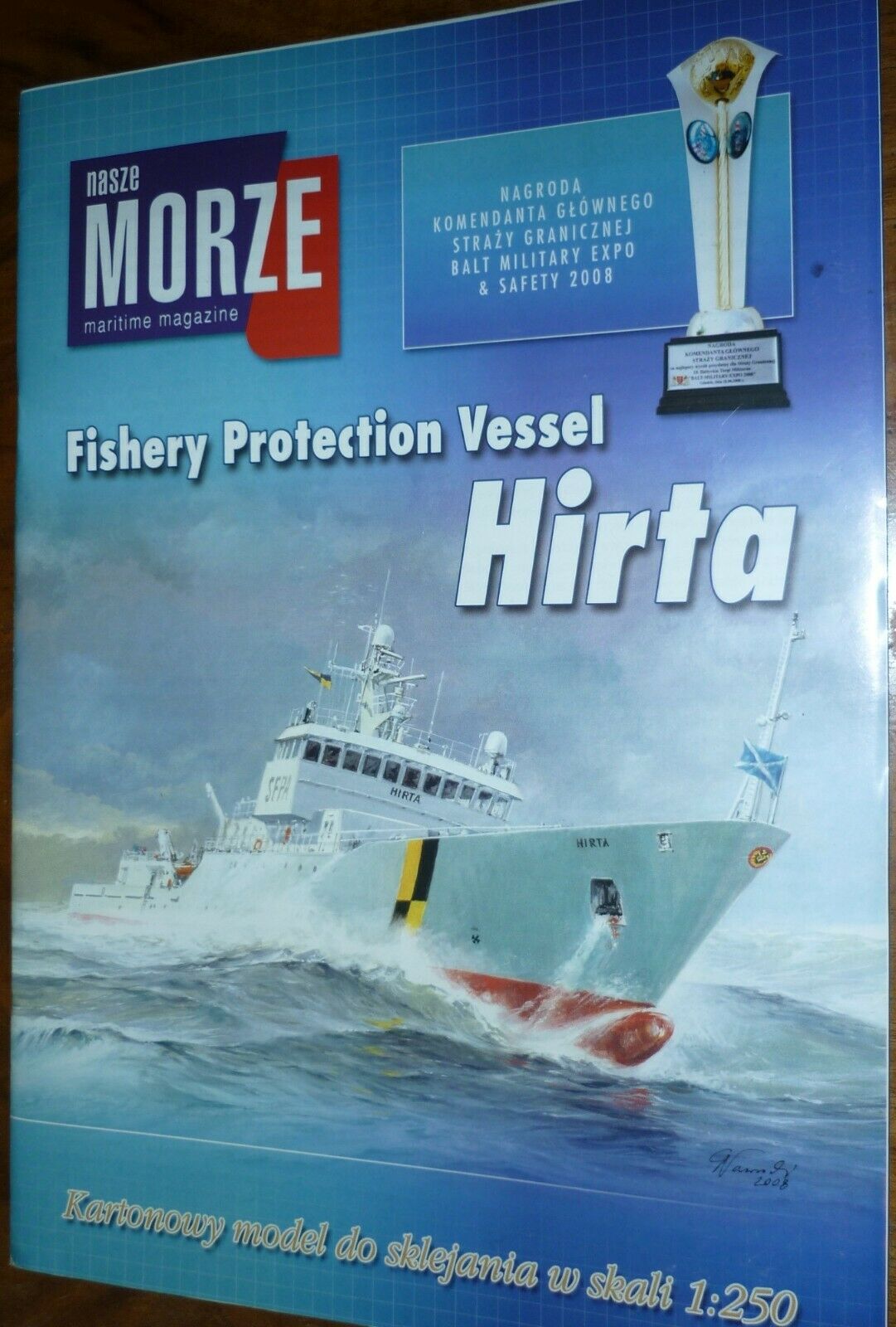 British Fishery Patrol Vessel  Hirta (imo: 9386794)  Paper Model 1:250