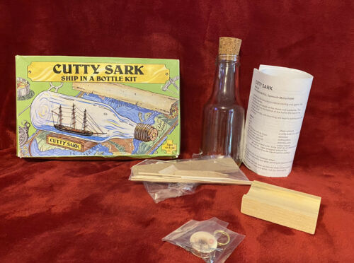 Vintage Cutty Sark Ship In A Bottle Kit 1984 Woodkrafter #206 Age 12+